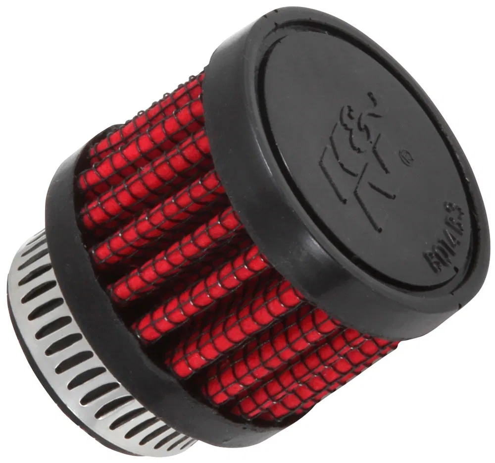 62-1560 – K&N FILTER Crankcase Breather Filter, 1-3/8 Inch Outside Diameter 1-1/8 Inch Height Rubber Top Style Withou...